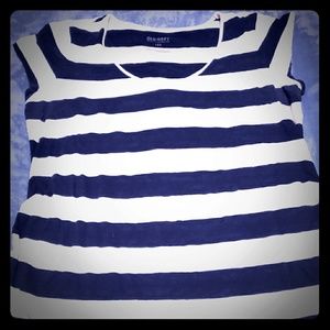 Old Navy Blue & White Striped Shirt